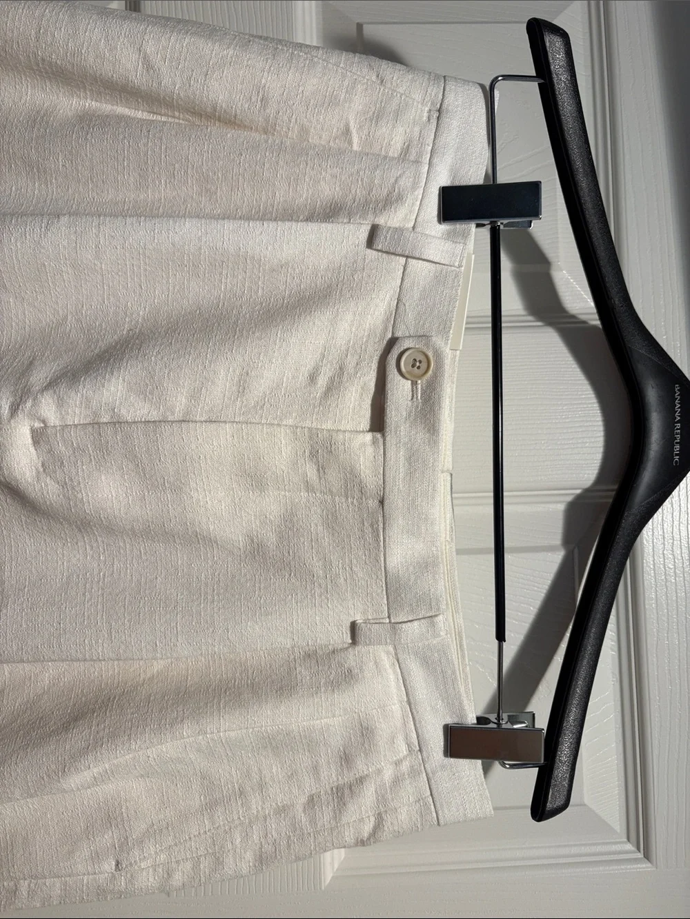 NWT Banana Republic Factory Tailored Fit Linen White Tuxedo Pants Sz 32 x 32